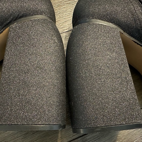 Lemonade Platform Black Matte Sparkly Boots - Size 10 - Picture 14 of 16